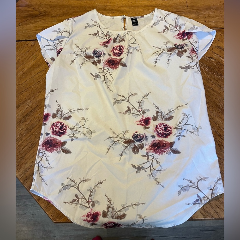 White rose blouse